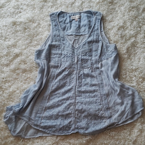 Knox Rose Tops - KNOX ROSE baby blue flowy V neck tall